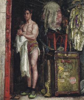 Dame Laura Knight, D.B.E., R.A., R.W.S. - The Mens\' Dressing Wagon