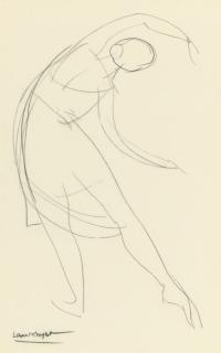 Dame Laura Knight, R.A., R.W.S. - A Ballerina Stretching