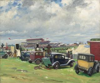Dame Laura Knight, R.A., R.W.S. - A Dull Day At Epsom