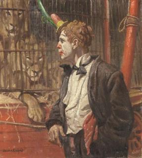 Dame Laura Knight, R.A., R.W.S. - An O\'gust and Two Lions