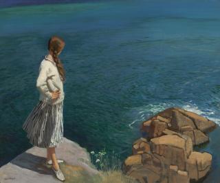 Dame Laura Knight, R.A., R.W.S. - At the Edge of the Cliff