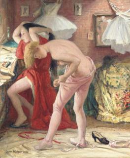 Dame Laura Knight, R.A., R.W.S. - Ballerinas In The Dressing Room