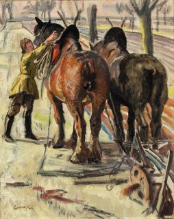 Dame Laura Knight, R.A., R.W.S. - Study For January, 1940