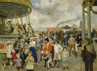 Dame Laura Knight R.A - The Fairground, Penzance