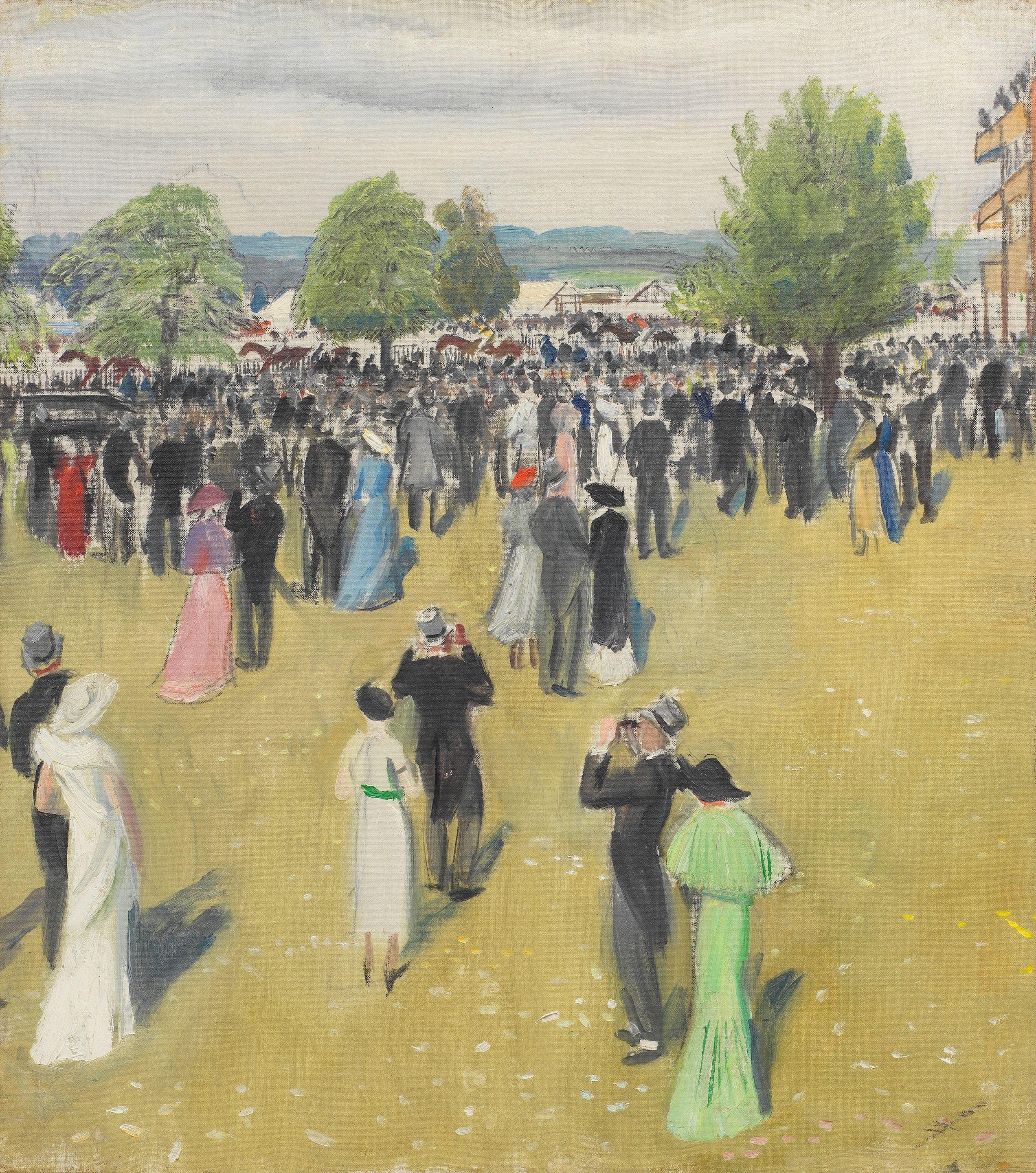 Dame Laura Knight, RA, RWS - Paddock at Ascot