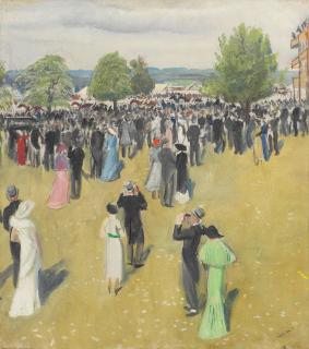 Dame Laura Knight, RA, RWS - Paddock at Ascot