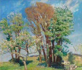 Dame Laura Knight, RA, RWS - Spring landscape