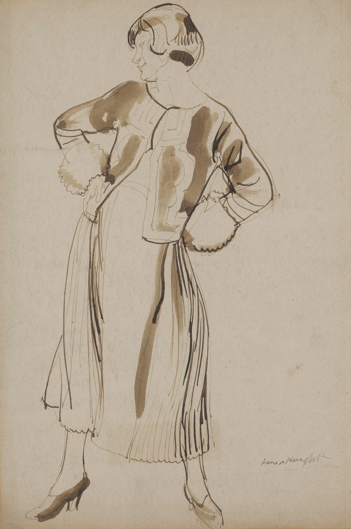 Dame Laura Knight, RA, RWS - Study of a lady