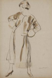 Dame Laura Knight, RA, RWS - Study of a lady