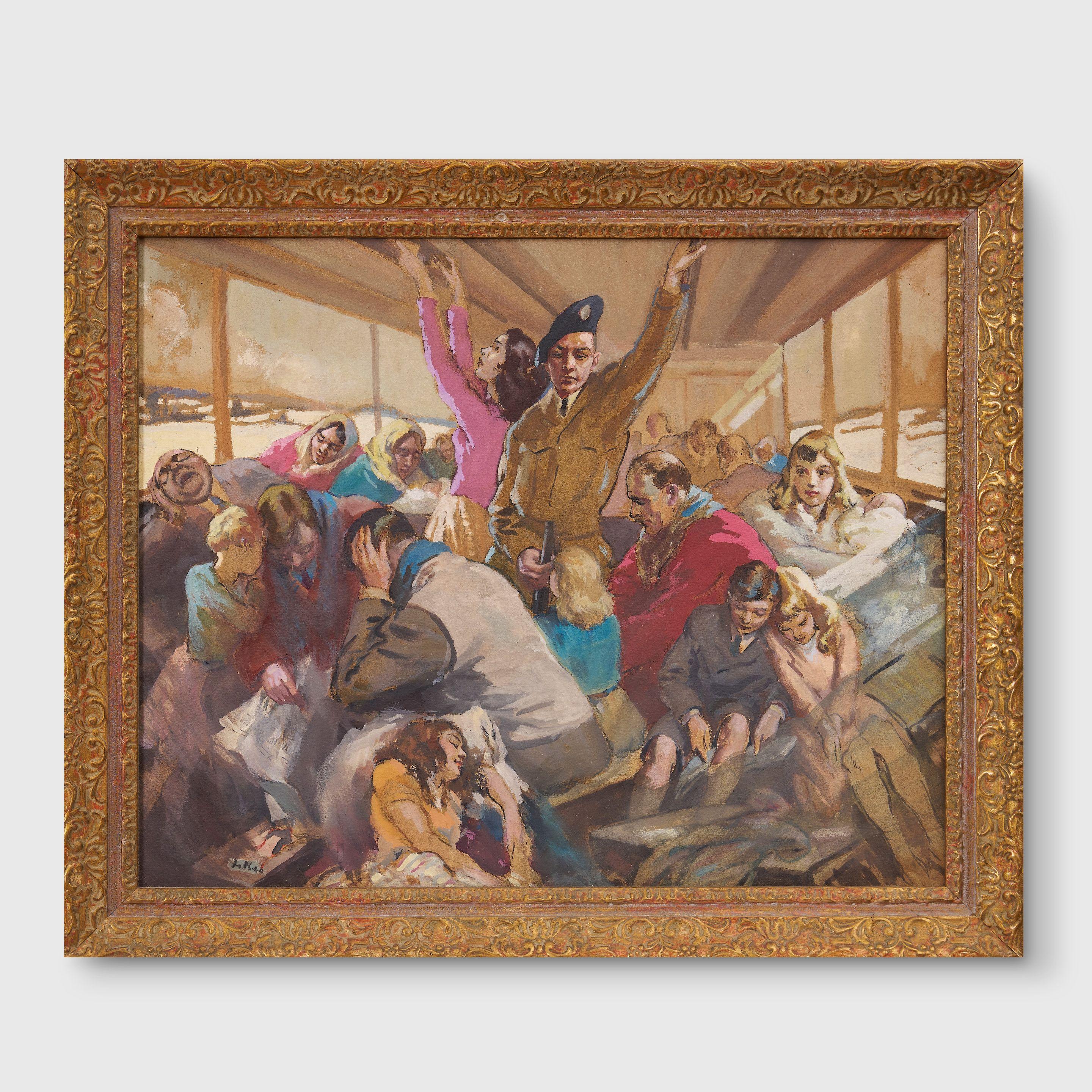 Dame Laura Knight, RA, RWS - (War Time Travel), 1940