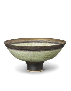 Dame Lucie Rie - Green Footed Bowl