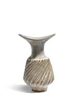 Dame Lucie Rie - Vase With Fluted Body And Flaring Lip