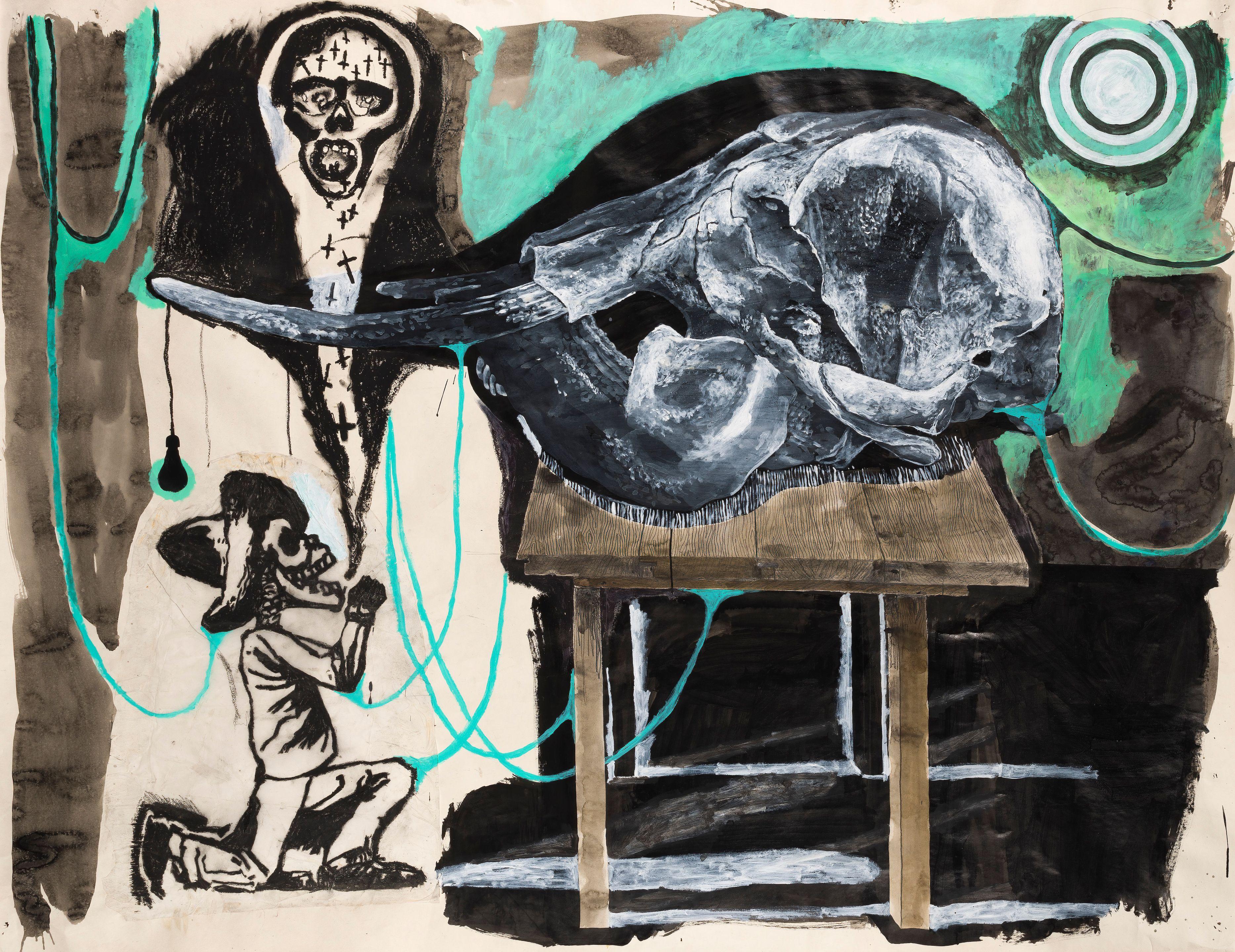 Damien Deroubaix - Grosser Gott