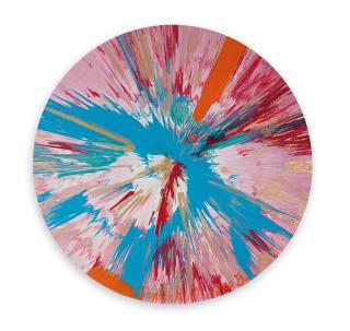 Damien Hirst - Beautiful Contents Of My Wife\'S Handbag Cheeky Tangerine And Raspberry Ripple Painting