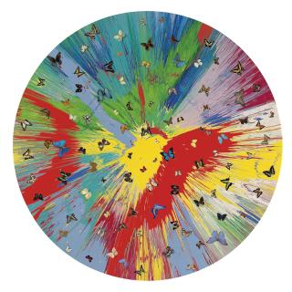 Damien Hirst - Beautiful Explosion Of Vanity Painting (With Butterflies)