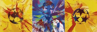 Damien Hirst - Beautiful Messi Spin Painting For One In Eleven