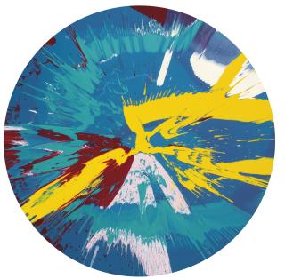 Damien Hirst - Beautiful, Runny Egg On A Summers Day Nose Bleed Painting