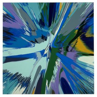 Damien Hirst - Beautiful Shattering Shuddering Can You Feel the Earth Move? Painting