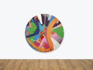 Damien Hirst - Beautiful, why don\'t you just kiss my fucking tits painting