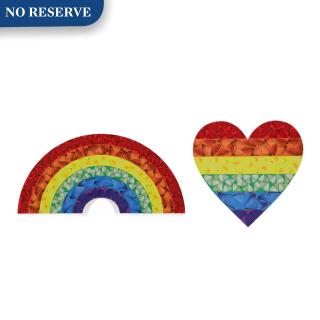 Damien Hirst - Butterfly Rainbow (Small); and Butterfly Heart (Small) (H7-2; H7-4)