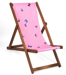 Damien Hirst - Deck Chair (Pink Butterflies)