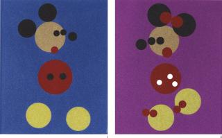 Damien Hirst - I. Mickey (Blue Glitter) Ii. Minnie (Pink Glitter) (Two Works)