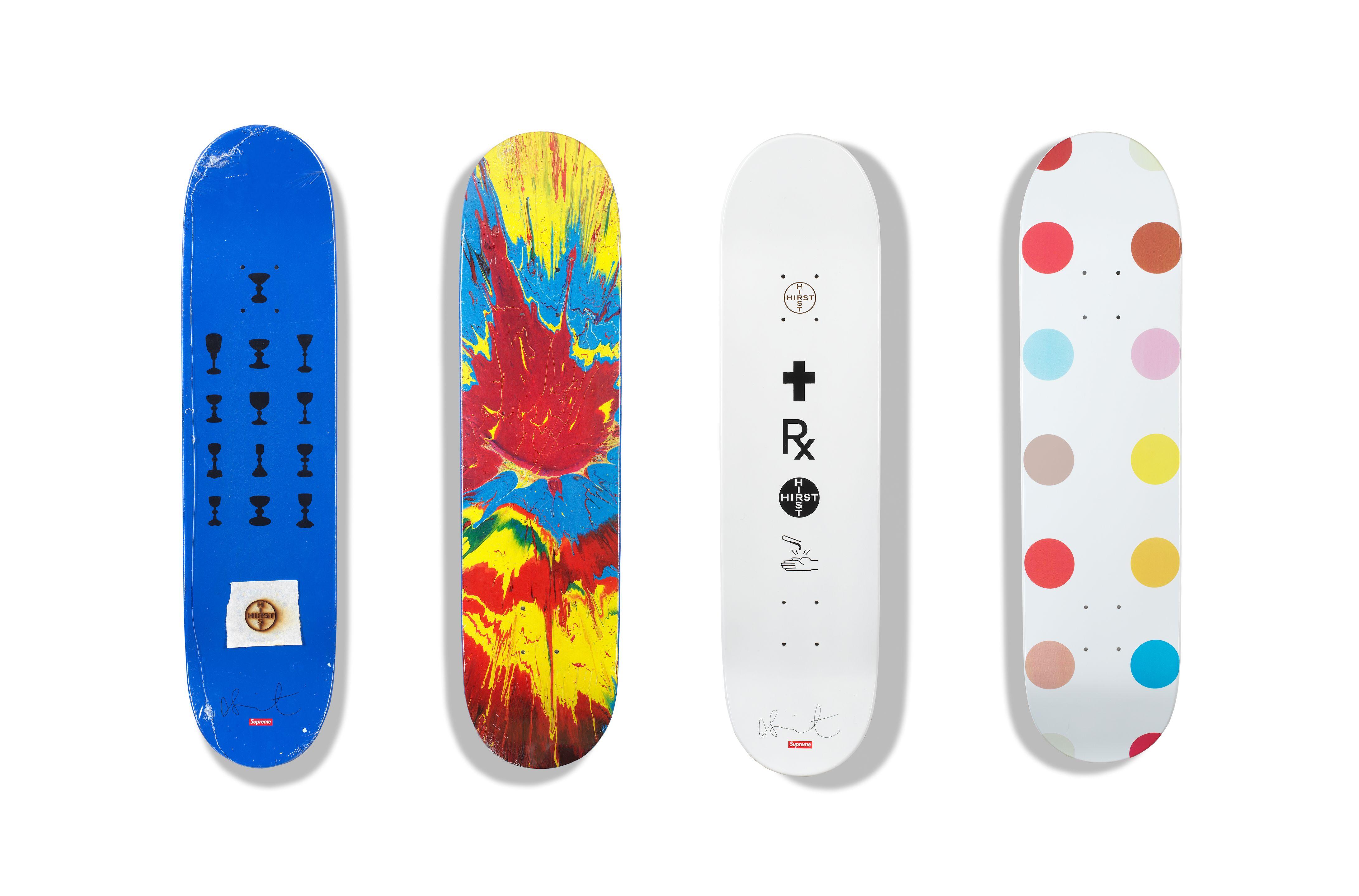 Damien Hirst - One Spin\' and \'One Two-Spot\' Supreme Skate Decks