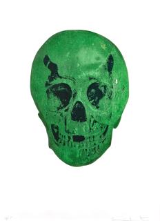 Damien Hirst - The Sick Dead (Lime Green And Racing Green Skull)