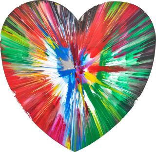Damien Hirst - Untitled (Heart Spin Painting), 2009