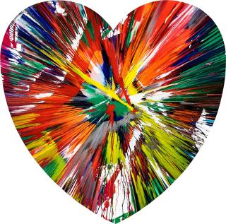 Damien Hirst - Untitled (Heart Spin Painting)