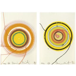 Damien Hirst - Untitled (Two Spin Drawings)