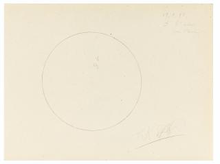 Dan Flavin - Circle 8’’ Inchesdan Flavin ; Circle 8\'\' Inches ; Pencil ; Signed ; 1988 ; Waste Paper