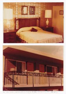 Dan Graham - Bedroom Interior; \'Model House\', Staten Island, New York, N.Y. 1967; Motel, Minneapolis, 1975