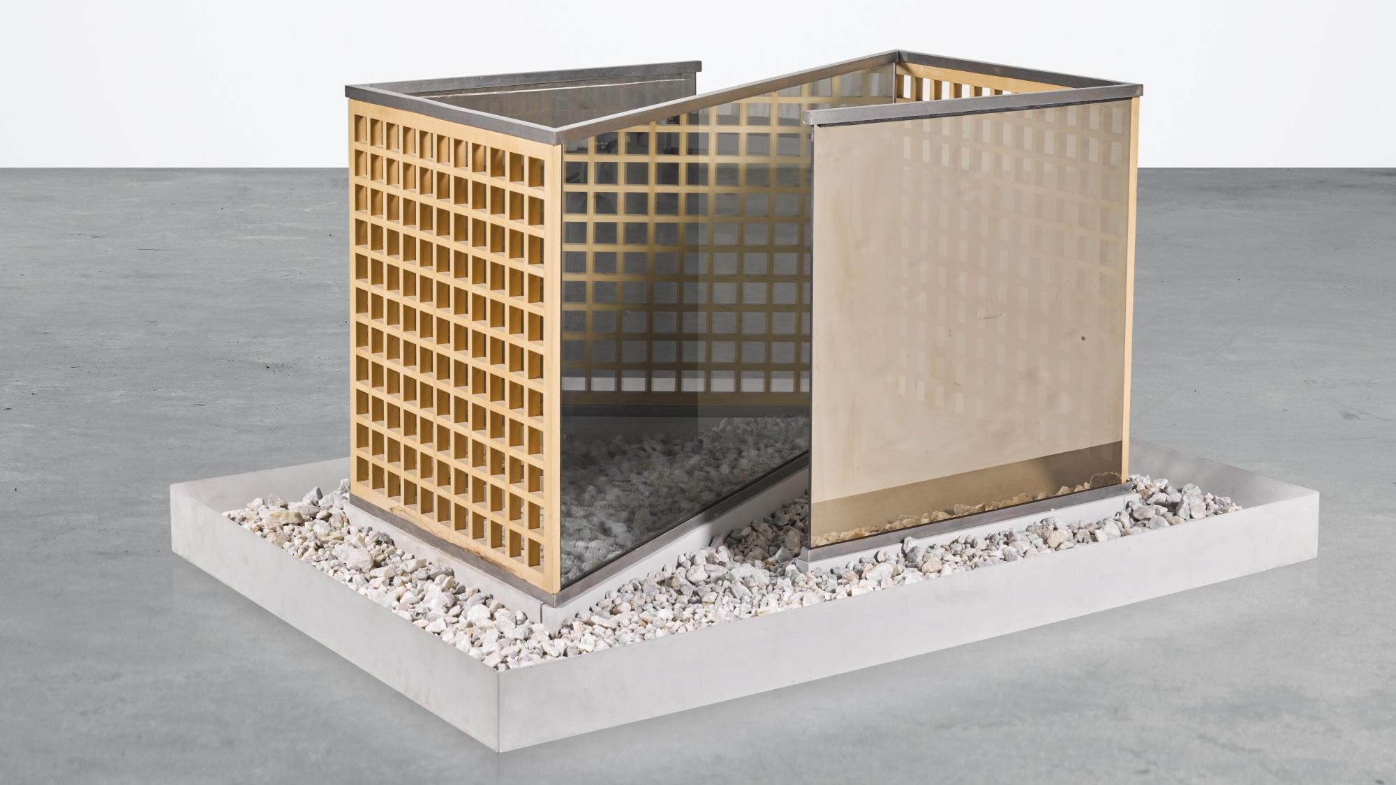 Dan Graham - Empty Shoji Screen Pergola / Two-Way Mirror Container