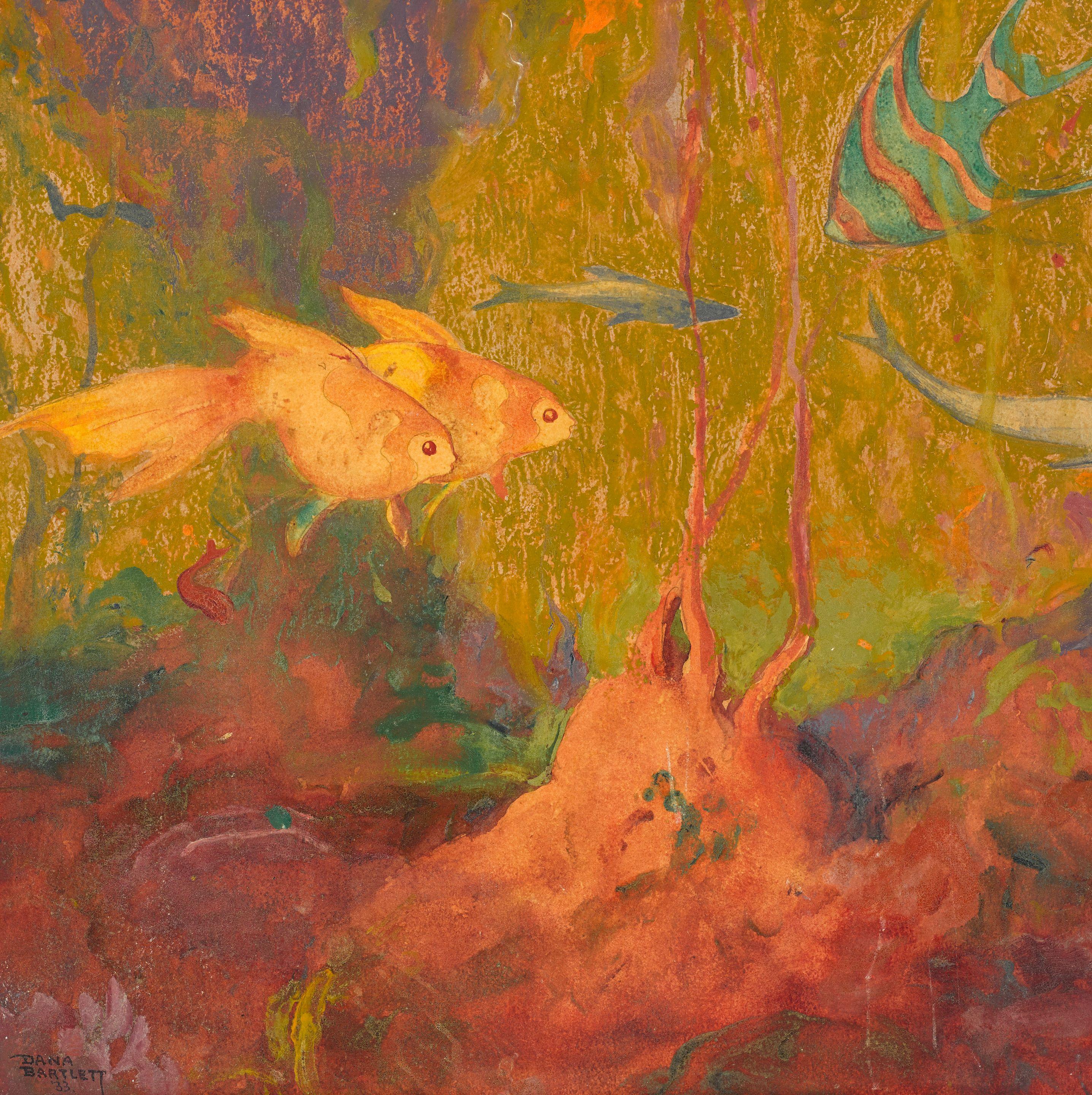 Dana Bartlett - Undersea Study [Golden Oranda and Angel Fish] (a pair)