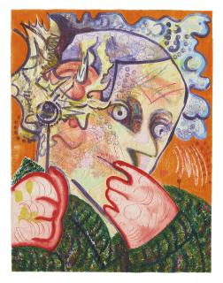 Dana Schutz - Ear on Fire