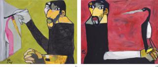 Dang Xuan Hoa - (I) Painter (Ii) Man With A Bird