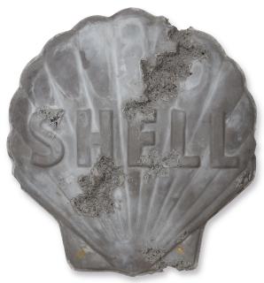 Daniel Arsham - Obsidian Eroded Shell Sign