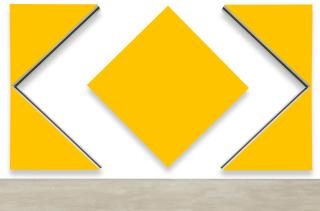 Daniel Buren - Cut-out: Situated Work in Five Parts, Traffic Yellow