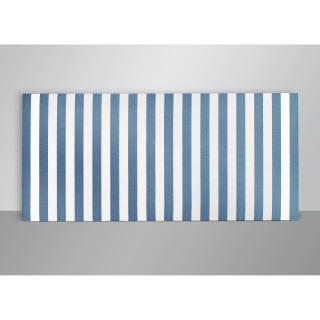 Daniel Buren - Peinture Acrylique Blanche Sur Tissu Rayé Blanc Et Bleu