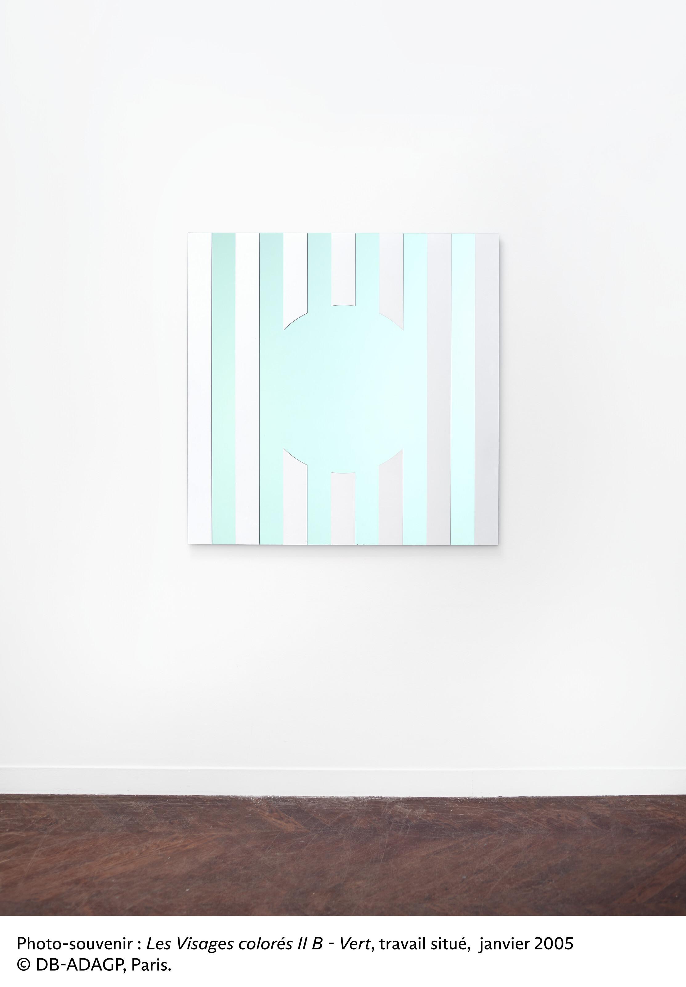 Daniel Buren - Travail situé, Les visages colorés II B - Vert