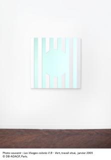 Daniel Buren - Travail situé, Les visages colorés II B - Vert