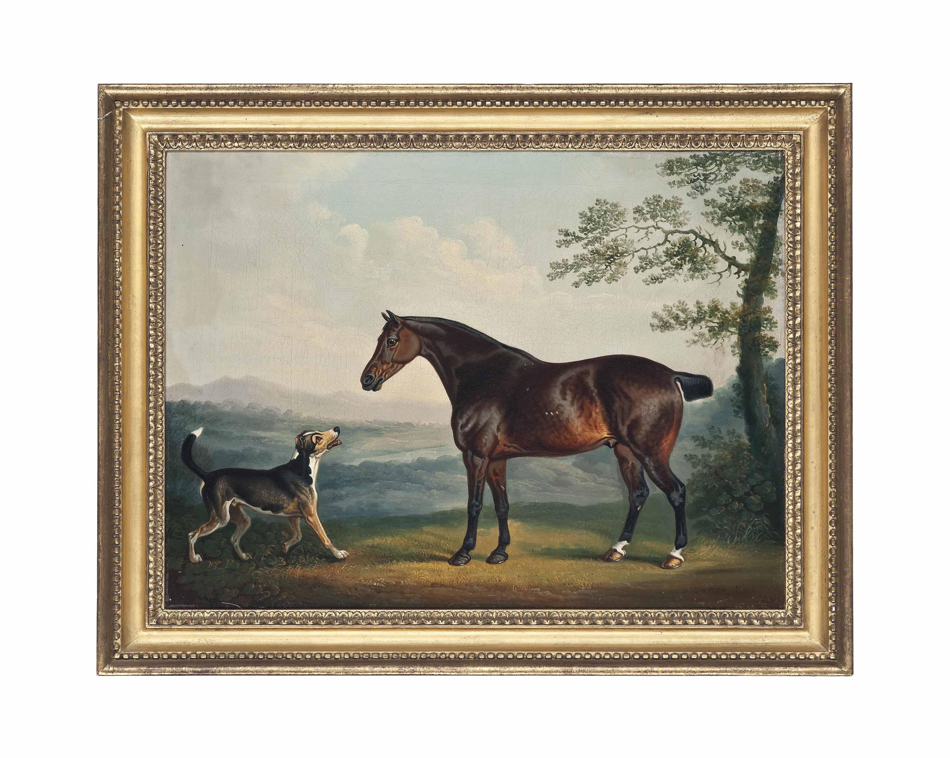 Daniel Clowes - A Horse And A Hound In A Wooded Landscape