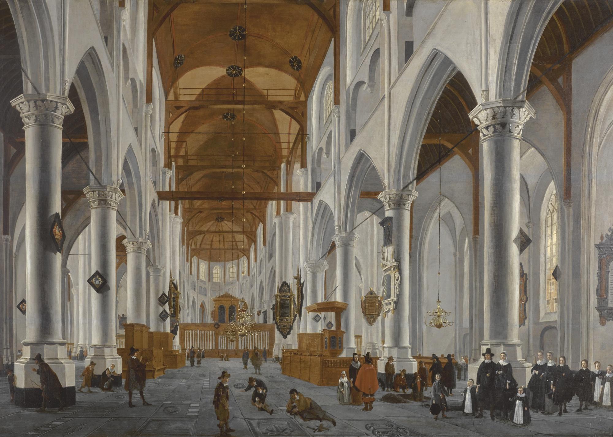 Daniel De Blieck - The Interior Of The Laurenskerk, Rotterdam, Looking East