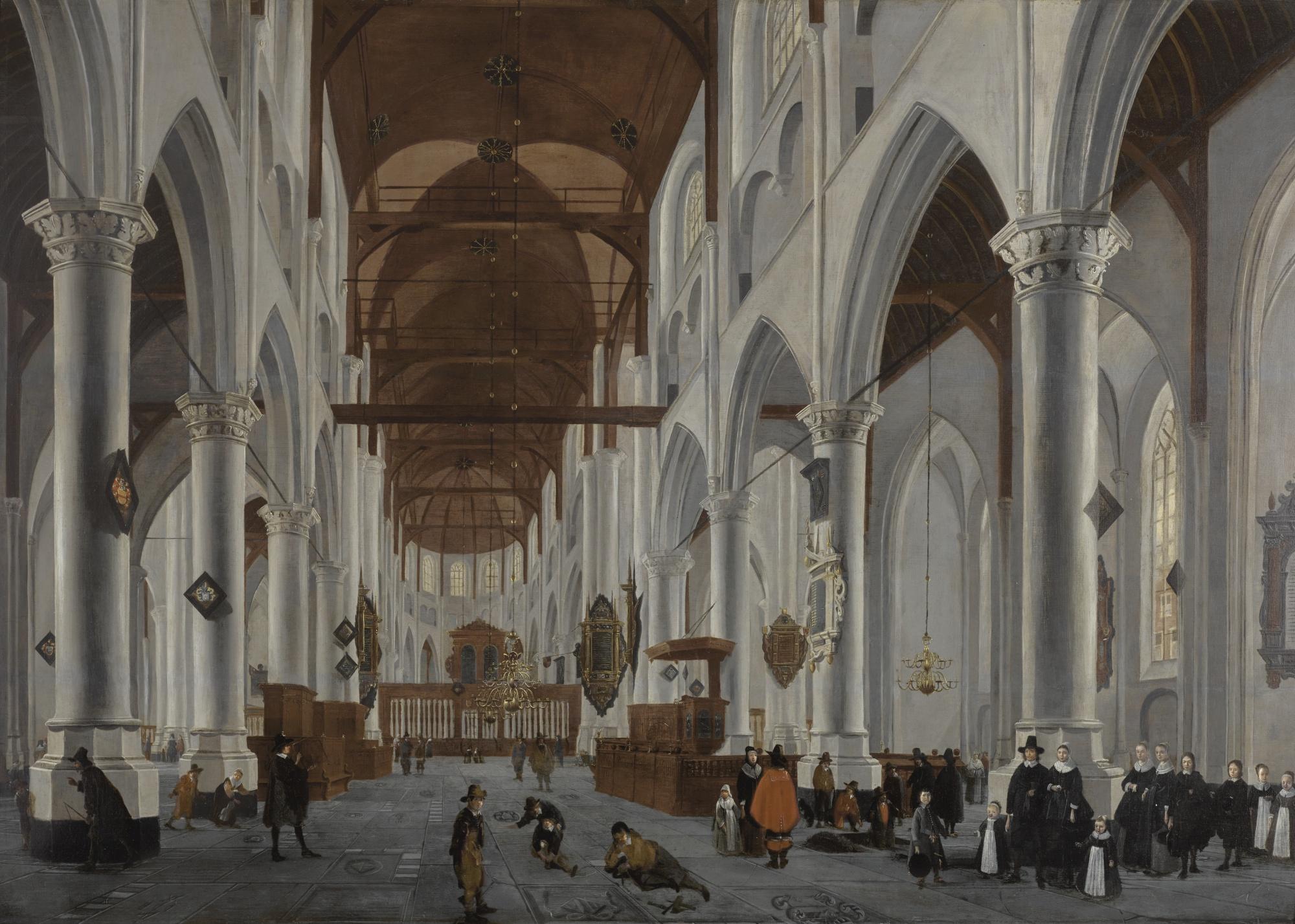Daniel De Blieck - The Interior Of The Laurenskerk, Rotterdam, Looking East