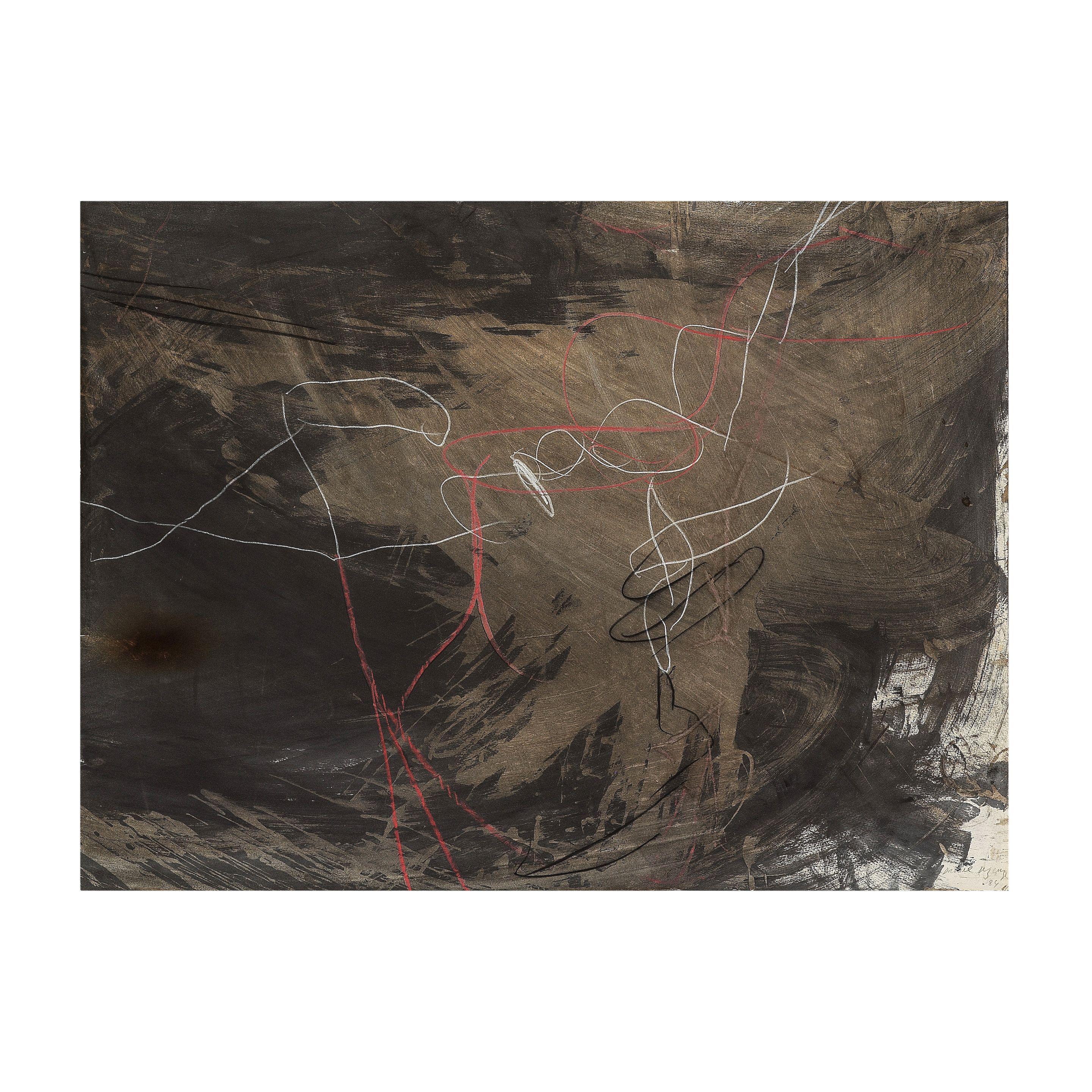 Daniel Dezeuze - Sans titre (deux œuvres) Série Lascaux