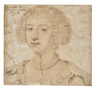 Daniel Dumonstier - A presumed portrait of Charlotte de Montmorency (1594-1636), bust length