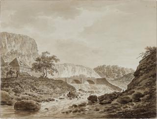 Daniël Dupré - View Of The Hegereiterbrücke Over The Waterfalls At Plauen, Near Dresden