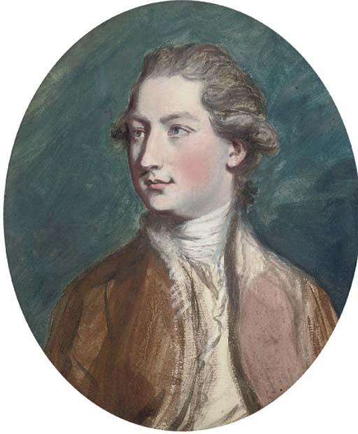 Daniel Gardner, A.R.A. - Portrait of a gentleman, bust-length, in a red coat