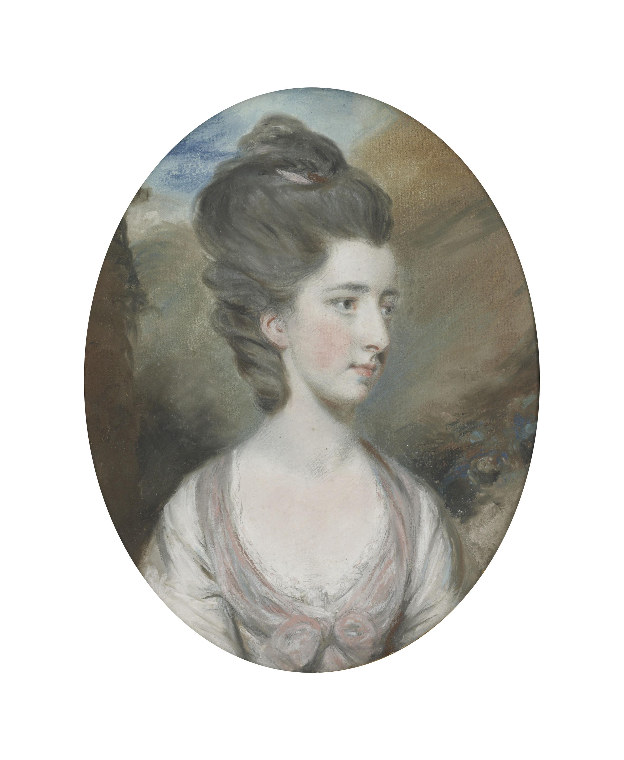 Daniel Gardner, A.R.A. - Portrait of Miss Annabella Powlett Smith, bust-length